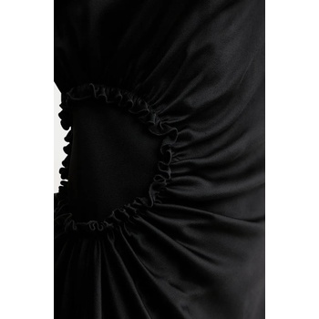 Victoria Beckham Рокля Victoria Beckham в черно къса разкроена 1225WDR006419C (1225WDR006419C)