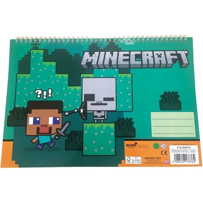 Minecraft Скицник 23x33 Minecraft Chibi, 40 листа, със стикери (316-04416)