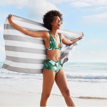 Dock & Bay: Бързосъхнеща плажна кърпа Cabana - Goa Grey (5060668831106)