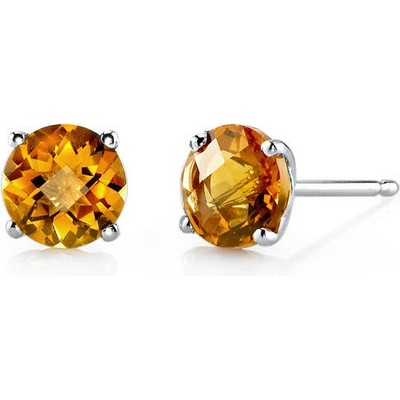 Eppi Zlaté napichovacie náušnice s citrínmi Frey E32604