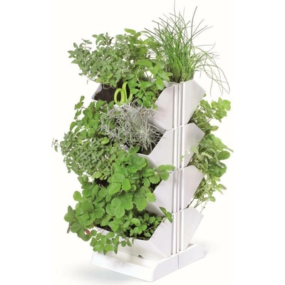 Prosperplast MINI CASCADE Květináče na bylinky 19,5x11,4x47,5 cm bílá IO1W200