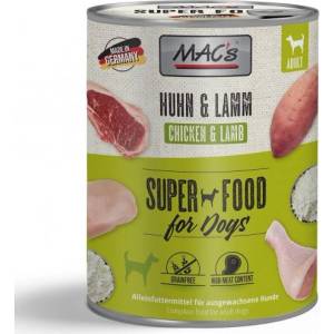 MAC's Mac’s Dog Adult, консерва за пораснали кучета, БЕЗ ЗЪРНО, с пиле и агне (мин. 70% месо), 400 гр - Германия - 920VE