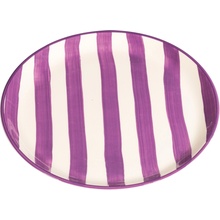 Raňajkový tanier Lido Righe pruhovaný, 21 cm, fialový