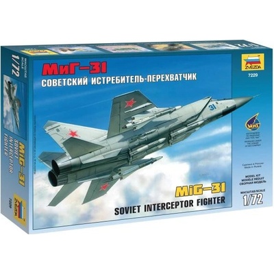 Zvezda Model Kit letadlo 7229 MIG 31 Soviet Interceptor 1:72