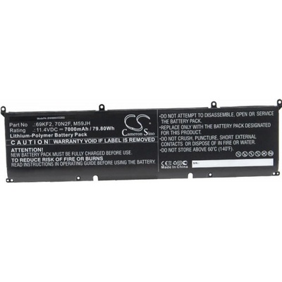VHBW Батерия за Dell XPS 15 9500 / Alienware M15 R3 / M17 R3, 7000 mAh (888200202)
