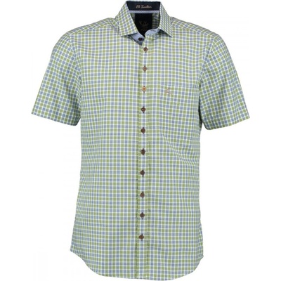Orbis pánská košile s krátkým rukávem slim fit 3884 zelená