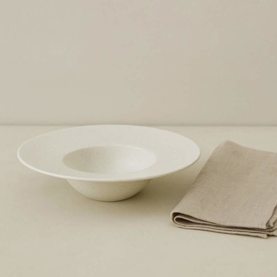 House Doctor Hluboký talíř Pion Soup/Pasta Plate Grey/White 25 cm