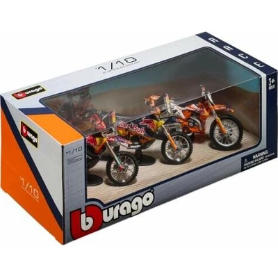 BBurago Set 3 motocyklů KTM Red Bull Racing 1:18