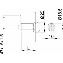 Zámek IBFM DIY 150, chrom, 16 mm