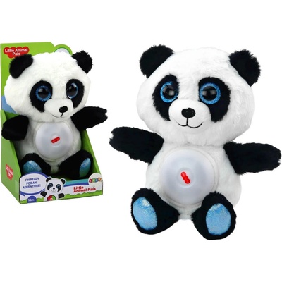 Mamido Plyšový medvedík panda s lampičkou a uspávankami 30 cm