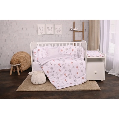 Lorelli Спален комплект Lorelli - Тренд, Сиви балони, ранфорс (20800055301)