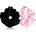 GLOV Scrunchies S ластици за коса Pink/Black 2 бр