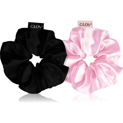 GLOV Scrunchies S ластици за коса Pink/Black 2 бр