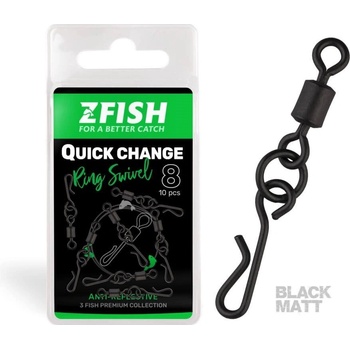 Zfish Obratlík Quick Change Ring Swivel Matt vel.8