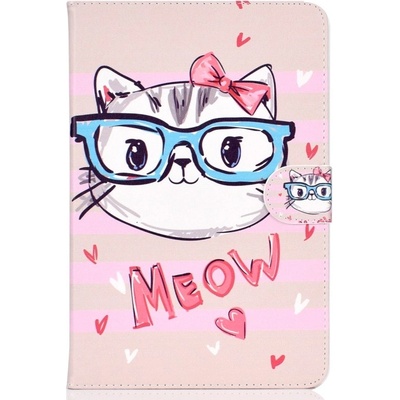 Vsetkonamobil 68457 UNIVERZÁLNE FLIP PUZDRO pre tablet s uhlopriečkou 10 GLASSES CAT