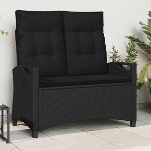 vidaXL Градинска пейка Черно 105 x 60 x 112 см Стомана и полиester (42026849)