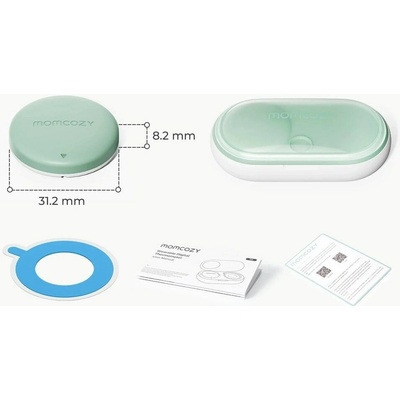 Momcozy T31 Chytrý teploměr pro miminka Zelený