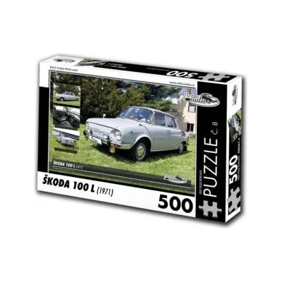 Retro cars - Puzzle Škoda 100 L (1971) - 500 piese