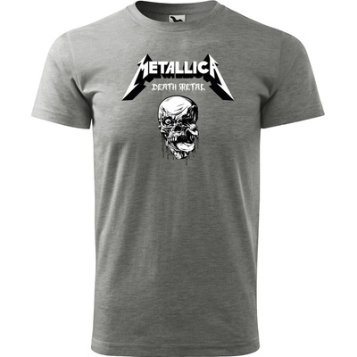Sablio tričko s potlačou Metallica Death metal šedé