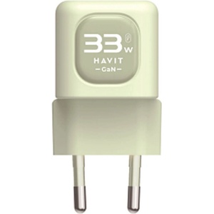 Havit Захранване за ел. мрежа с USB-A и USB-C изходи и технология за бързо зареждане (зелен) - Havit Dual Wall Charger 33W (UC230EU)