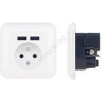 Platinet Домашна розетка french с usb 250v/16a (pl0753)