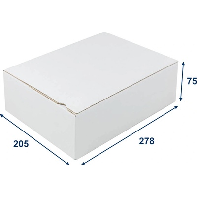 SPEEDBOX Krabica 278 x 205 x 75 3VVL 1LP biela - 10 ks