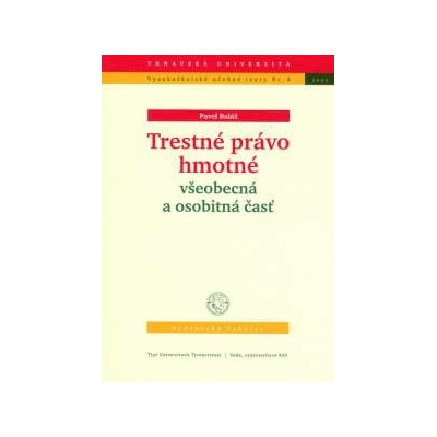 Trestné právo hmotné Pavel Baláž