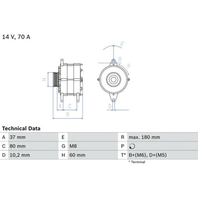generátor BOSCH 0 986 038 401