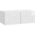vidaXL Стенно монтиран ТВ шкаф 59, 5 x 41 x 30 см Бял гланц (898849)
