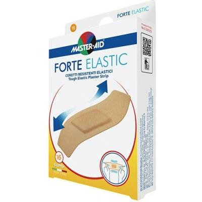 MASTER AID FORTE ELASTIC super náplasti pevné, elastické, vodeodolné 86 x 39 mm 16 ks