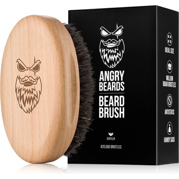 Angry Beards dřevěný kartáč na vousy Gentler