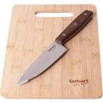 Lamart БАМБУКОВА ДЪСКА ЗА РЯЗАНЕ + НОЖ lamart lt2059 (8590669191758)