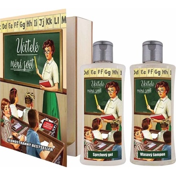 Bohemia Gifts Učitelé sprchový gel 200 ml + šampon na vlasy 200 ml kniha dárková sada