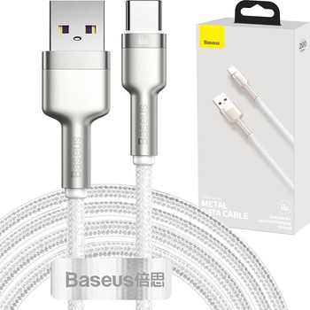 Baseus CAKF000202 USB pre USB-C, Cafule, 66 W, 2m, bílý