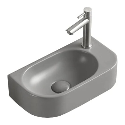 Mexen Viera мивка върху плот лява 40 x 21 cm, светло сиво мат - 21274061L (21274061L)
