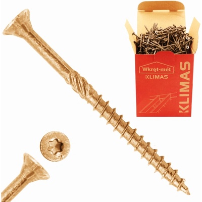 KLIMAS 3x30mm - Vruty / Skrutky do dreva so zápustnou hlavou TORX - KMWHT