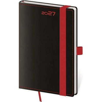Helma A6 týždenný 2027 BLACK RED