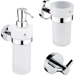 Nimco Unix - Комплект аксесоари за баня, матирано стъкло/хром UN set-31W-26 (UN set-31W-26)