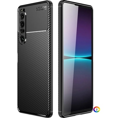 Sony Xperia 1 IV Удароустойчив Carbon Fiber Калъф и Протектор