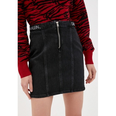 Tommy Hilfiger Calvin Klein dámská džínová sukně Dart skirt černá
