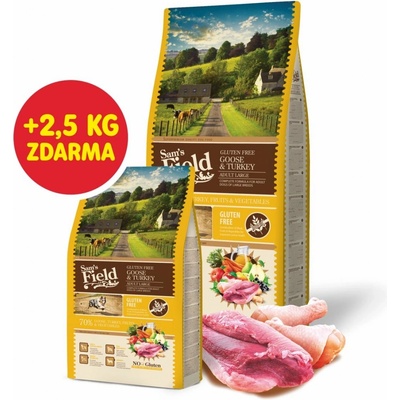 Sam's Field Gluten Free Adult Large Goose & Turkey 15,5 kg