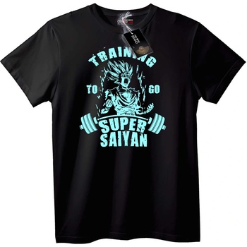 NOONEBRAND Тениска Тренировка да станеш Super Saiyan - S, Black