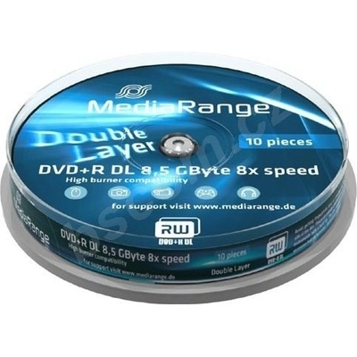 MediaRange DVD+R DL 8.5GB 8x, cakebox 10ks (MR466)
