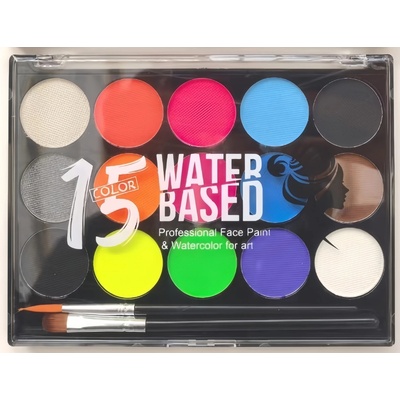 Norimpex barvy na obličej 15 barev 2 štětce neonové barvy – Zbozi.Blesk.cz