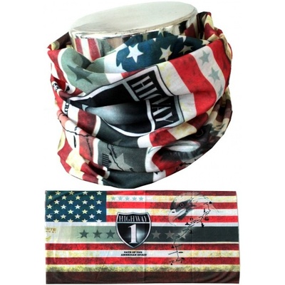 MTHDR Scarf USA Highway nákrčník modrá/červená/bílá