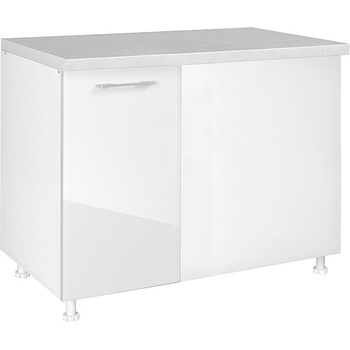 Matis Кухненски шкаф долен ъглов с една врата in mdf du100 бял гланц