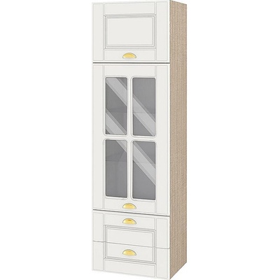 ИРИМ Горен колонен кухненски шкаф витрина Сити МФ-Бяло мат-09-101 40 см