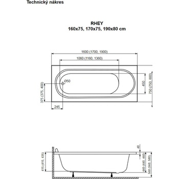 Arttec Rhey Classic SOR01858 160 x 75 cm