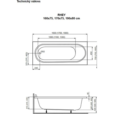 Arttec Rhey Classic SOR01858 160 x 75 cm