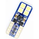  Диодна крушка Т10 с 8 smd 3030 12-30V - Canbus (T10CAN3030)